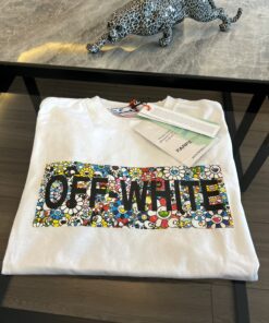 Off White Colorful Garden Oversize T-shirt