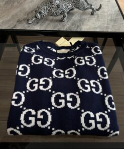 Gucci Blue Color Special Knitted Wool Sweater