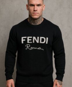 Fendi Knitted Black And White Sweater