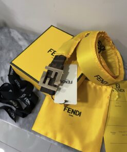 Fendi Brown Leather Belt