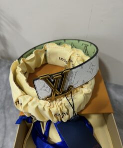 Louis Vuitton White Gold Buckle Belt