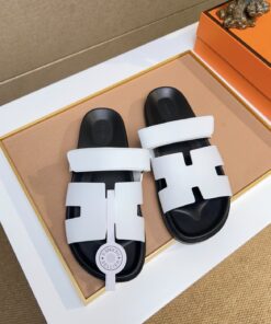 Hermes Chypre White Sandals