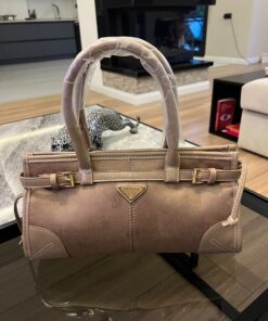 Prada Luxe Old Money Suede Bag