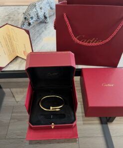 Cartier Gold Nail Bracelet With Diamond Full Set