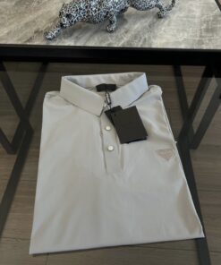 Prada NFC Detail Premium Fabric Polo T-shirt