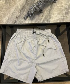 Luxury Gray Logo Detail Short
