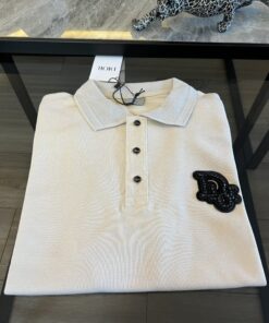 CDiamond Detail White Polo Tshirt